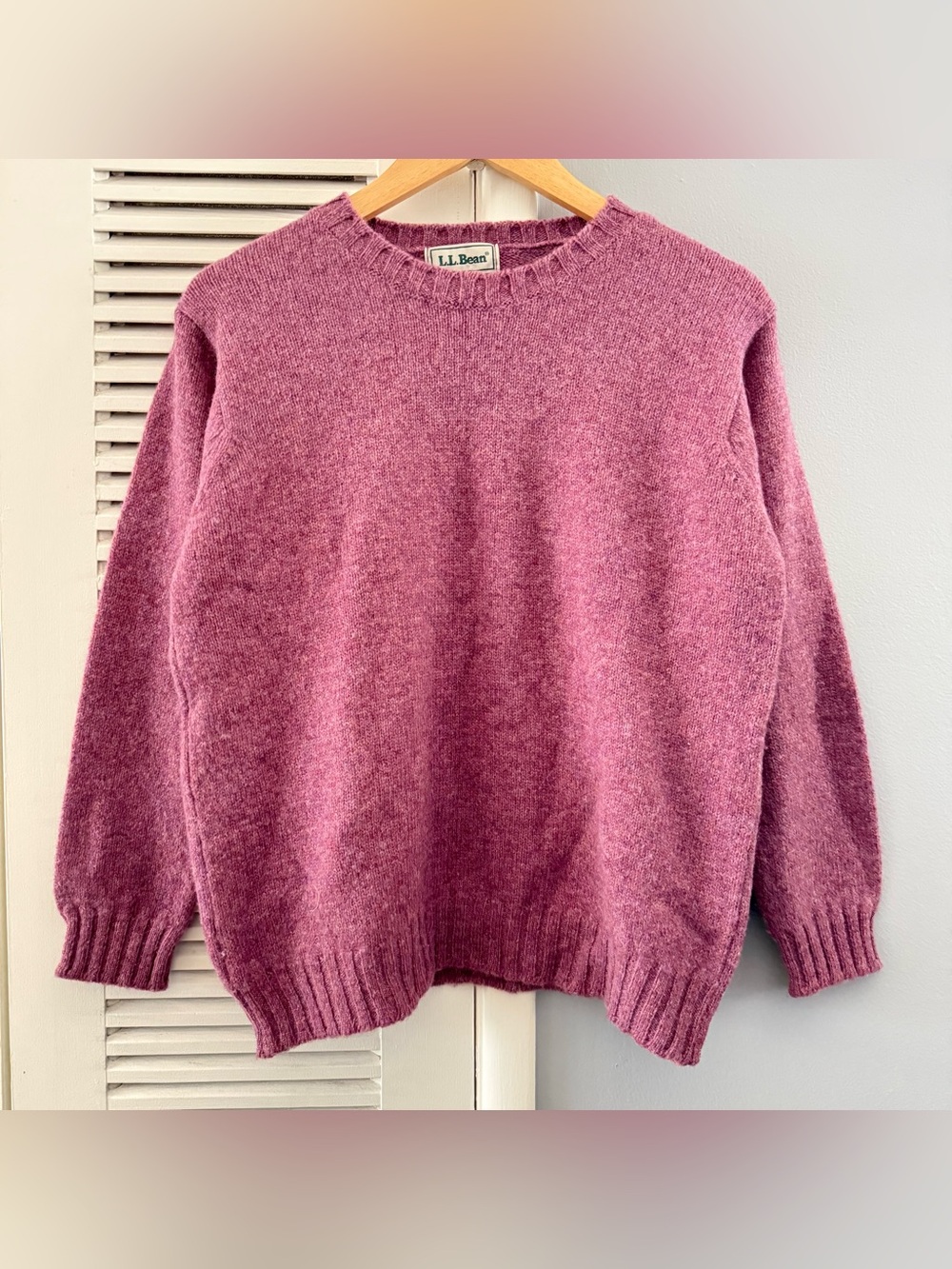 Vintage LL Bean Wool Sweater Women’s Sz Small Rose Pink